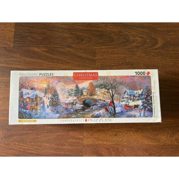 Eurographics 1000 Piece Puzzle To Grandma’s House We Go Panoramic NEW - Picture 1 of 3